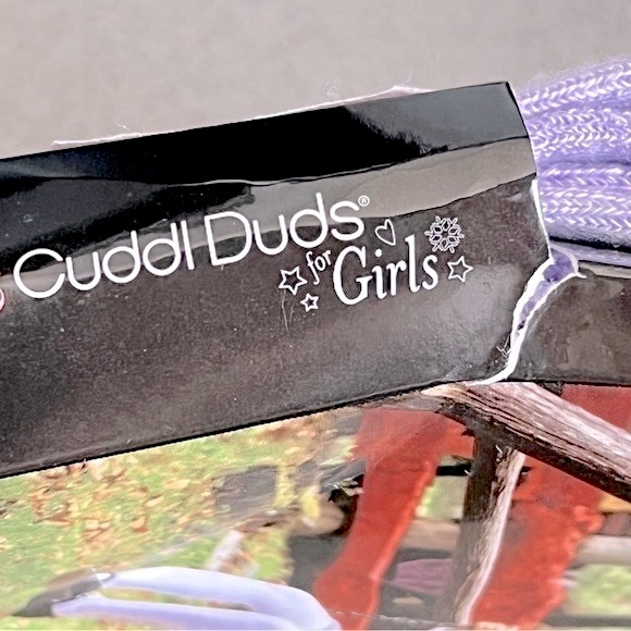 NWT Cuddl Duds Young Girls Lavender Purple Ribbed Sweater Tights, Small/Medium - Picture 6 of 12